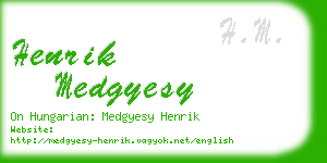 henrik medgyesy business card